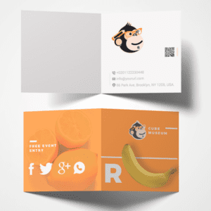 Tarjeta de visita plegadas